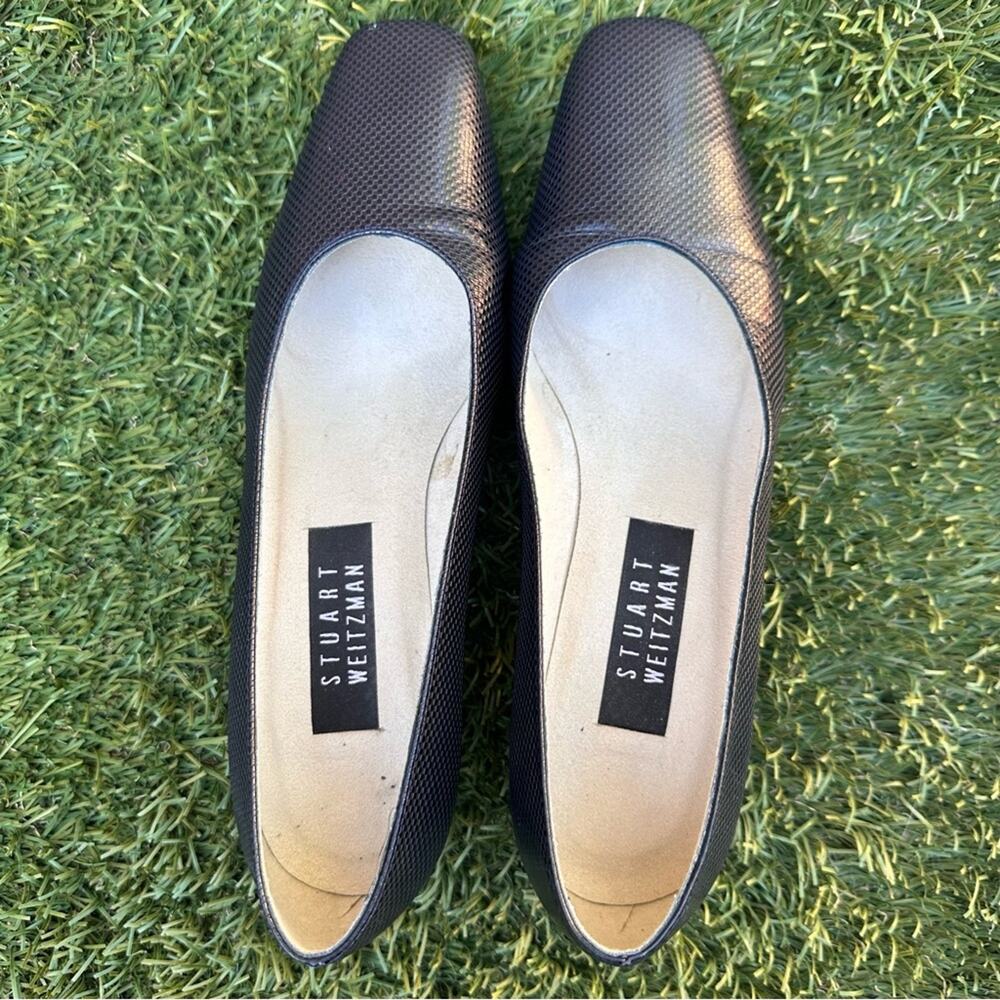 Stuart Weitzman Maeve 50 Low Block Heel Textured … - image 4